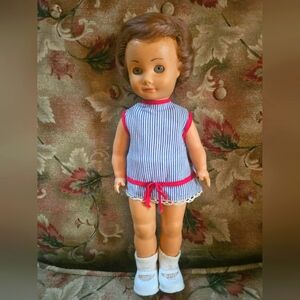 Vintage Furga Doll Italy Vinyl 1950s 12". Nice.